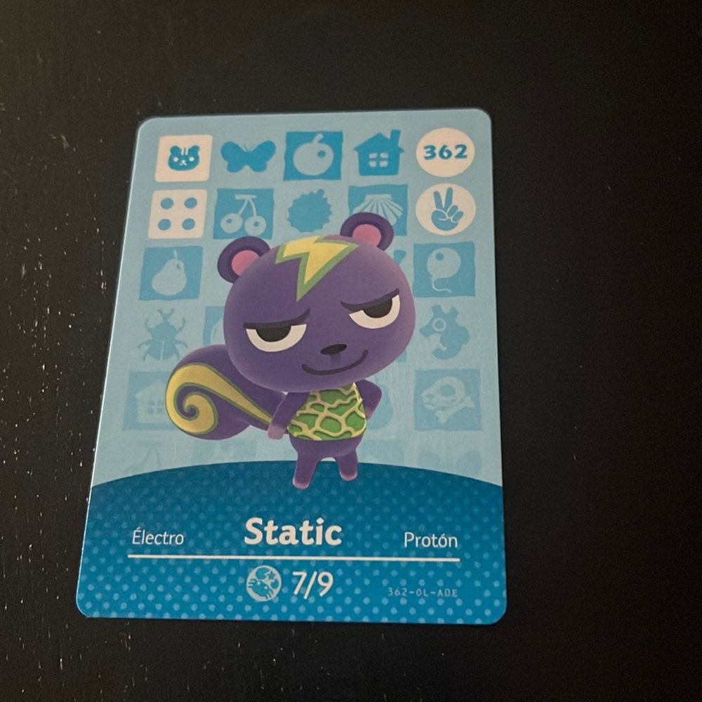 Animal Crossing Amiibo card #362 Static